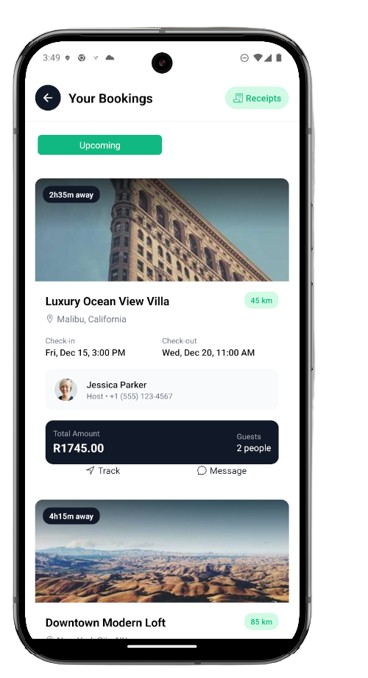 Customer App Home Screen