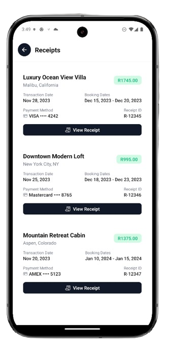 Customer App Profile Screen